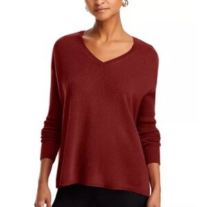 Bloomingdales cashmere v neck sweatshirt